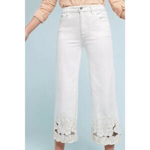 Anthropologie Pilcro Stet Mid-Rise Cutout Cropped Jeans, Size 26